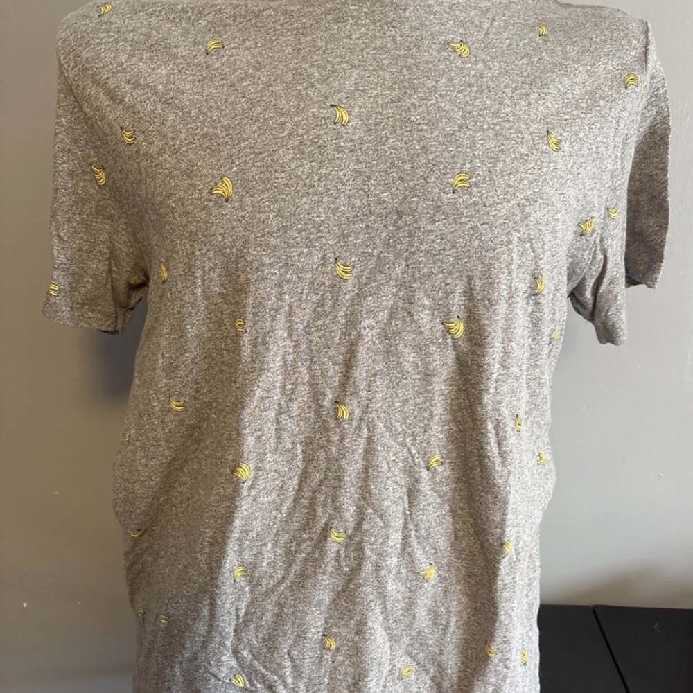 Old Navy Gray Soft Wash T-Shirt with Bananas, Mens XL
